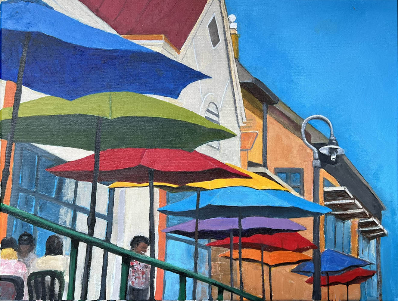 Beaches Umbrellas, acrylic on canvas, 21