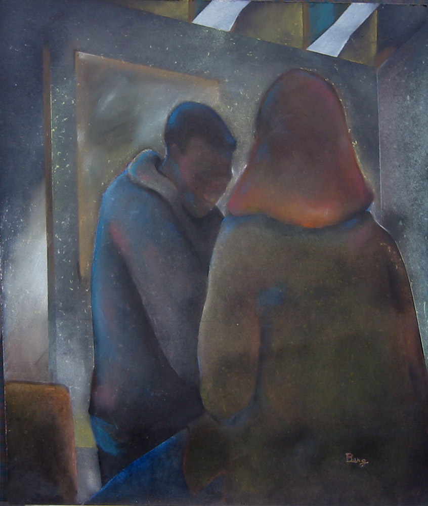 chalk and mixed media artwork